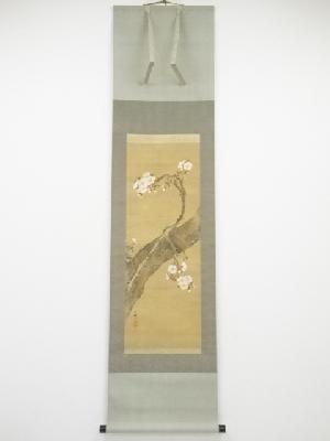 三熊花顛筆　桜図　肉筆絹本掛軸（保護箱）